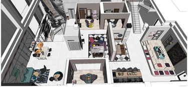 四层整木展厅全套SketchUp草图大师模型设计