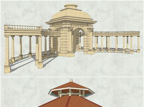 精品欧式古典风格景观亭 SU模型设计与深度解析